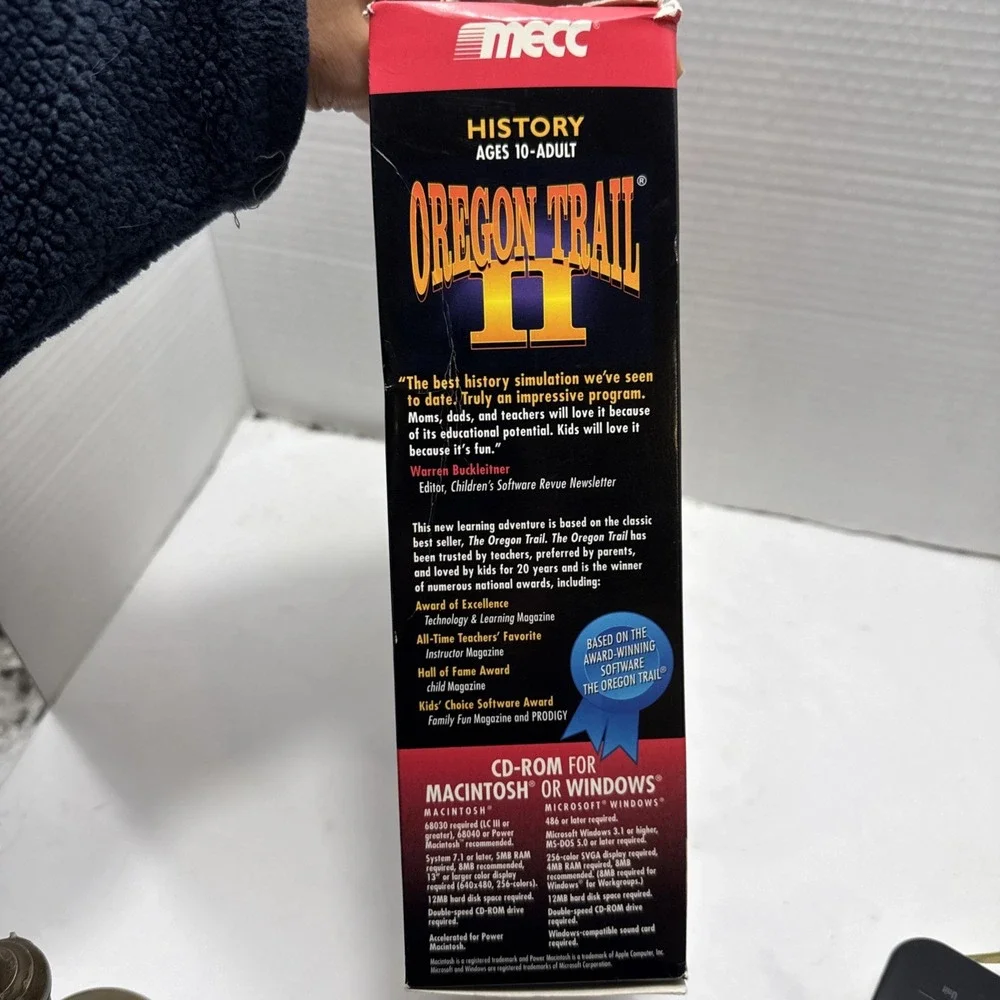 Vintage Oregon Trail II CD-ROM for PC Or Macintosh MECC (1994) With Box‎ & VHS